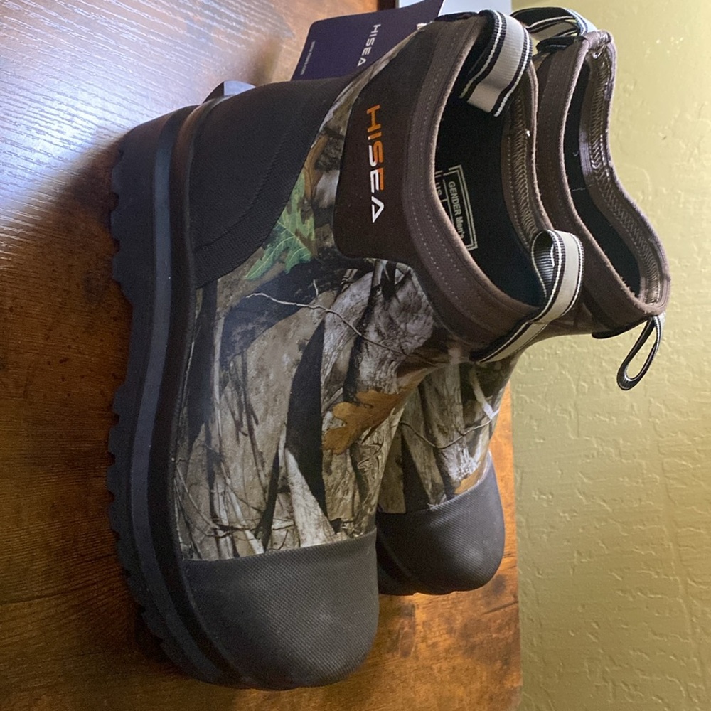 Hisea Waterproof Camo Boots size 7 men’s women’s 9 - Picture 3 of 9